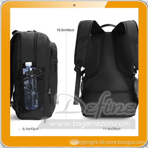 Black Laptop Backpack with USB Port